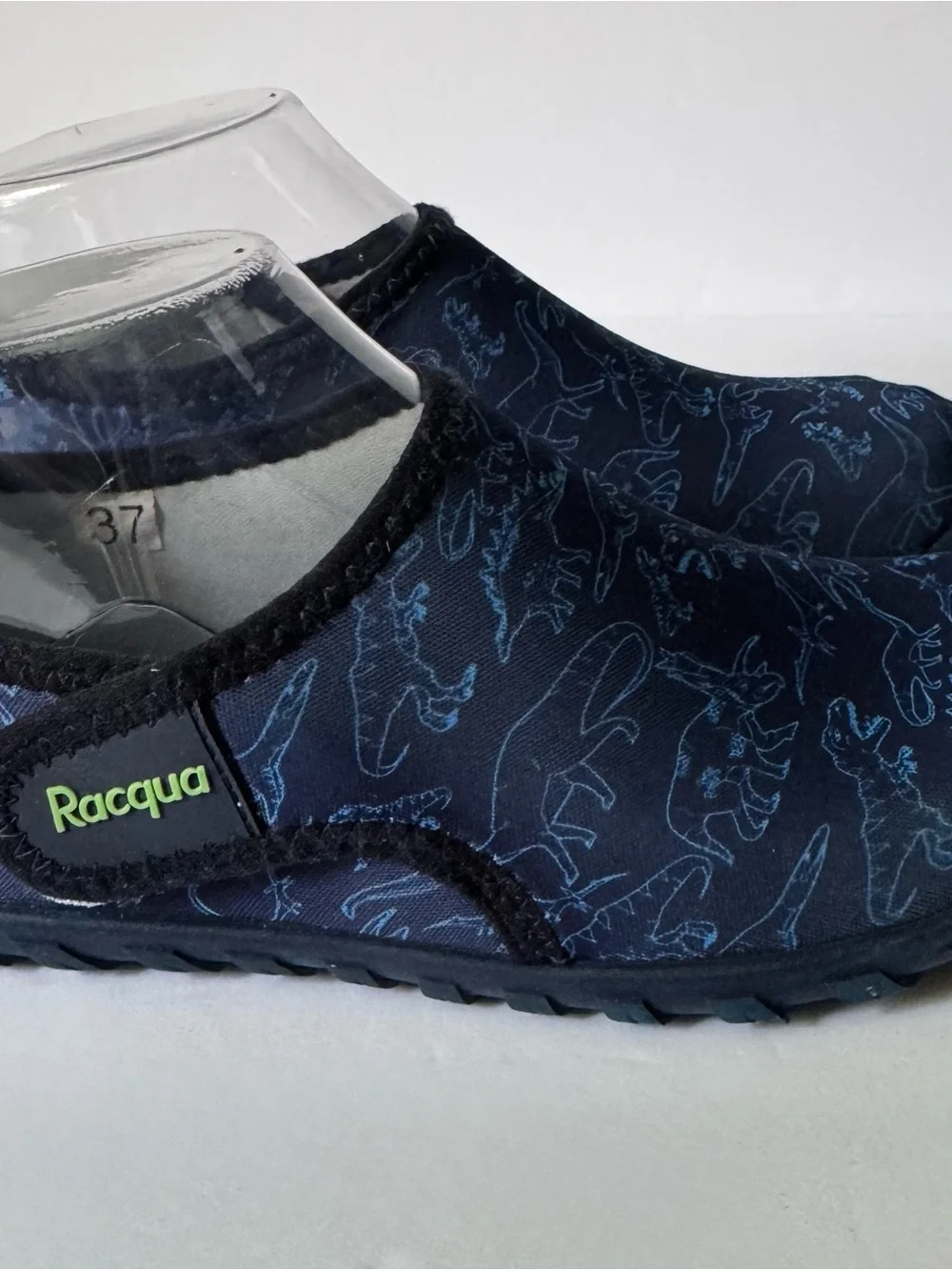 Racqua Water Shoes Kids Size 5.5 Blue Dinosaur Print Aqua Sock Swim Beach Pool